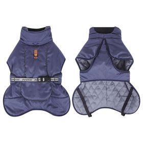 Thick Warm Pet Dog Clothes (Option: Navy Blue-5XL)