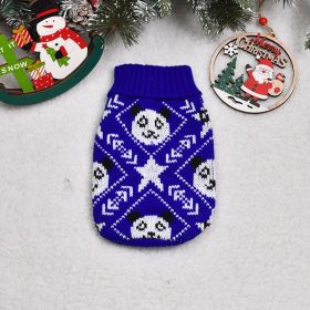 Dog Cat Sweater Pet Clothes Clothing (Option: Sapphire Blue Panda-18)
