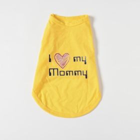 Fashion Personalized Dog Cartoon Vest (Option: Yellow-XL)