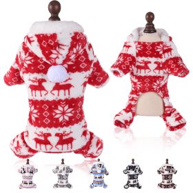 Puppy Clothes Super Soft Coral Fleece Pet Clothes Christmas Outfit (Option: Red-2XL)